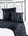 Ebony Bamboo faux fur Throw 140cm x 180cm