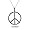 Sterling Silver Peace Sign Necklace with Pave Cubic Zirconia, 16 inches, sterling-silver