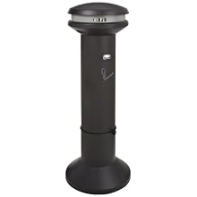 Rubbermaid Commercial Stainless Steel 6.7 Gallon Infinity Ultra-High Capacity Smoking Urn, Round, 15.5" Width x 41.5" Height, Black