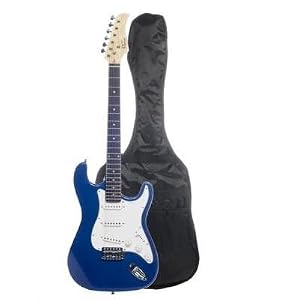AB 39 Inch Trans Blue Electric Guitar with Gig Bag and Accessories by 