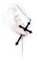 Impalare Cross Earring (Single) by Alchemy of England