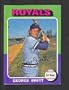 1975 Topps George Brett Baseball Rookie Card In Protective Display Case