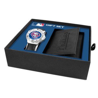 Game Time MLB-WWG-PHI Philadelphia Phillies Watch and Wallet Gift Set