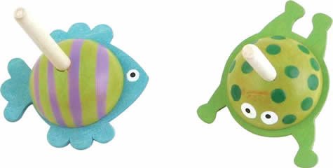 Childrens Toyshop  Toys : Tobar Animal Spinning Tops