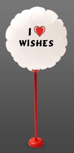 Round Shaped Party Balloon with I Love Wishes