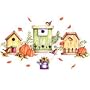 Autumn Birdhouses-H Womens Scoop Neck T-Shirt