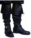ADULT Prestige Deluxe Vinyl Boot Tops - For Pirate Costumes, Renaissance Costumes and More!