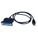 Dekcell CPA-1029 USB to DB25 (Female) Parallel Printer Adapter Cable