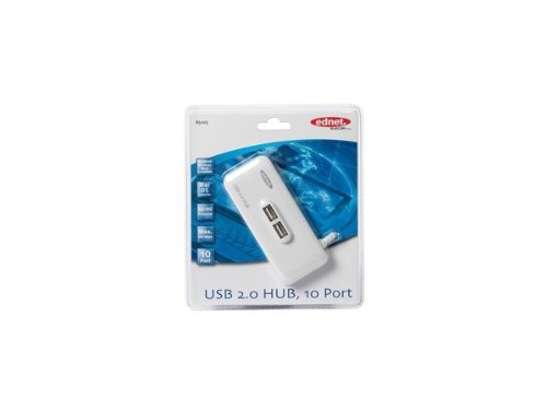 EDNET USB 2.0 Hub 10 Port USB-2.0-HUB 10 Netzteil 480 Mbps Netzteil Preisvergleich