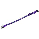 Hamilton 811 SQGLO PWSPU 3/8-Inch Adjustable Break-A-Way Safe Cat Collar with Glow in the Dark Paw Design, 8-12-Inch, Purple