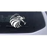6in X 5.2in White -- Tribal Eagle Animals Car Window Wall Laptop Decal Sticker by Rad Dezigns