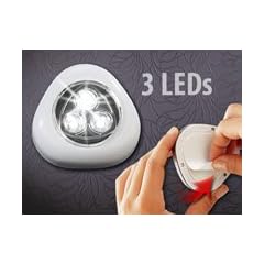 Lunartec "Stick & Push" Light mit 3 wei�en LEDs (wei�)