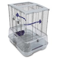 Vision Small Bird Cage S01 19x15x20in. Small Wire Single Height Blue Perches Food/Water Dishes – Vision 83200