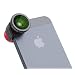 Olloclip iPhone 5 Objektiv (rot), 3-in-1 Objektiv f�r das Apple� iPhone 5 mit Fischaugen-, Weitwinkel- und Makrolinse