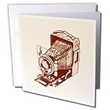 KIKE CALVO vintage camera collection - Picture of a Classical Vintage Camera with bellow - Greeting Cards-12 Greeting Cards with envelopes