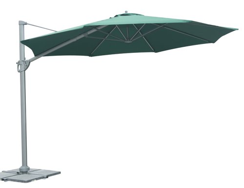 Siena Garden 821329 Ampelschirm Montego Bezug gr&uuml;n Gestell graphit &Oslash; 350 cm Preisvergleich