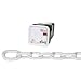 Campbell 0200356 System 3 Grade 30 Low Carbon Steel Proof Coil Anchor Lead Chain in Square Pail, Galvanized with Polycoated, 5/16" Trade, 0.31" Diameter, White, 75' Length, 1900 lbs Load Capacity