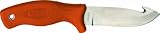 Old Timer Runner Safe-T-Grip Fixed Blade Gut Hook Hunting Knife with Sheath, Orange Handle