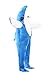 Superstar Singer Halftime Show Left Shark Dancing Mascot Blue Zip Up Jumpsuit Adult Halloween Costume Cosplay