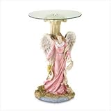 IMAGE OF Guardian Angel Figural Glass Top Home Accent Side Table