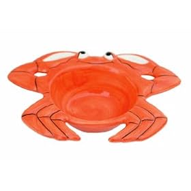 Hand Painted Ceramic Crab Bowls
