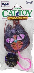 Vo-Toys Burlap Teaser with Mylar Ball Assorted Cat Toy