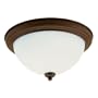 Sea Gull Lighting 77064-829 Rialto Two-Light Close to Ceiling, Russet Bronze Finish with Satin Etched Glass