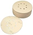 6 Inch Hook & Loop Sanding Discs, 8 Holes, 180 Grit, Box of 50.