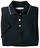 Port Authority Signature - Ladies Zephyr Mesh Sport Shirt with Tipping Black/Charcoal-XXL