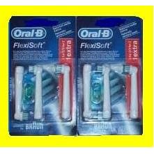 Braun Oral B EB17-6 Power Toothbrush Replacement Brush Heads (6 FlexiSoft Refills)