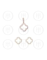 Sterling Silver -Rose Colour Plated Assorted CZ Designer Insp