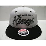 Zephyr NHL Los Angeles Kings White Black 2 Tone Retro Snapback Cap