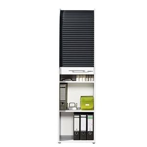 Rolloschrank 759 Weiss / Schwarz