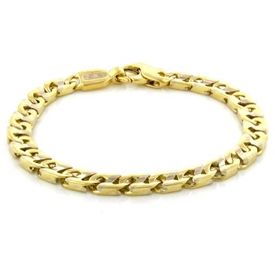 14K 8 2 Tone Fancy Bracelet