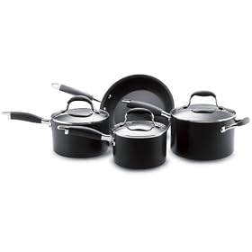 Anolon Advanced Hard Anodised Cookware Saucepan Set, 4 Piece