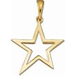 14kt Yellow Gold Rock Star Fashion Pendant