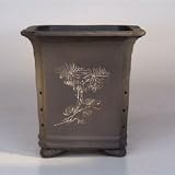 Birds on Vine Glazed Terra Cotta Garden Planters, Set of 2