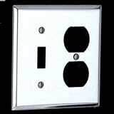 Review Renovator's Supply  / Switchplates Chrome Plated Steel, Beveled Toggle/Outlet Switch Plate