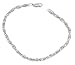 14K White Gold Braided Bead & Diamond Cut Snake Chain Bracelet, 7.25