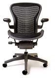 Review Herman Miller  / Aeron Chair Basic by Herman Miller - Graphite Frame - Carbon Wave Size B (Medium)