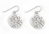 Barse Sterling Silver Swirled Disc Earrings