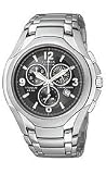 Citizen Eco-Drive WR100 Titanium Bracelet Black Dial Men's Watch #AT094050E