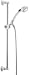 Alsons 1501PBBX Full Spray Push Button Hand Shower with Classic Wall Bar Unit, White/Chrome