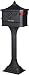 Solar Group PED0000B Large Cast Aluminum Pedestal Mailbox, Black