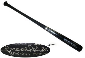Brooks Robinson Autographed/Hand Signed Black Big Stick Bat HOF 1983
