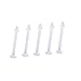 5 Pack Tongue Ring Retainers 14 Gauge Clear Bioplast Lip Retainers Lot 14G (1.6mm) - 5 Pieces