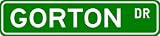 GORTON Street Name Sign ~ Personalized Family Lastname Sign ~ Gameroom, Basement, Garage Sign - B000MGRN3E