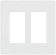 Lutron CW-2-WH 2-Gang Claro Wall Plate, White