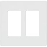 Lutron CW-2-WH 2-Gang Claro Wall Plate, White