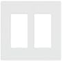 Lutron CW-2-WH 2-Gang Claro Wall Plate, White